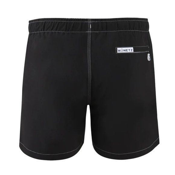 Men's Nonetz Retro Slim Fit Anti Chafe Swim Trunks Black New tags Small or LG - Picture 2 of 2